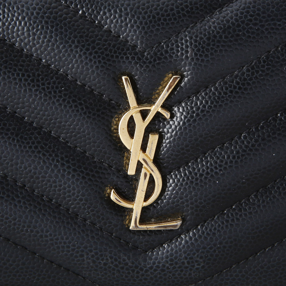 Yves Saint Laurent(USED)생로랑 575974 모노그램 지퍼 캐비어 반지갑